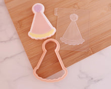 Load image into Gallery viewer, Party Hat with Pompom Embosser &amp; Cookie Cutter - Made in the UK with Love  from House of Toot Sweet - Just £6! Shop now at House of Toot Sweet
