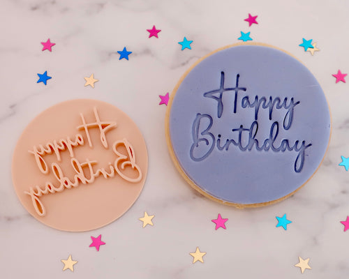 Happy Birthday Fondant Stamp - Made in the UK with Love  from House of Toot Sweet - Just £5! Shop now at House of Toot Sweet