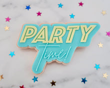 Load image into Gallery viewer, Party Time Fondant Embosser &amp; Cookie Cutter - Made in the UK with Love  from House of Toot Sweet - Just £6! Shop now at House of Toot Sweet
