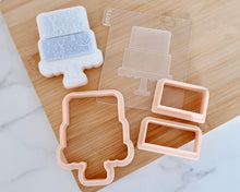 Load image into Gallery viewer, Two Tier Cake Fondant Embosser &amp; Cookie Cutter - Made in the UK with Love  from House of Toot Sweet - Just £6! Shop now at House of Toot Sweet
