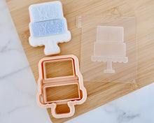 Load image into Gallery viewer, Two Tier Cake Fondant Embosser &amp; Cookie Cutter - Made in the UK with Love  from House of Toot Sweet - Just £6! Shop now at House of Toot Sweet
