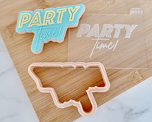 Load image into Gallery viewer, Party Time Fondant Embosser &amp; Cookie Cutter - Made in the UK with Love  from House of Toot Sweet - Just £6! Shop now at House of Toot Sweet
