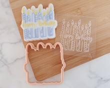 Load image into Gallery viewer, Happy Birthday Candles Fondant Embosser &amp; Cookie Cutter - Made in the UK with Love  from House of Toot Sweet - Just £6.50! Shop now at House of Toot Sweet
