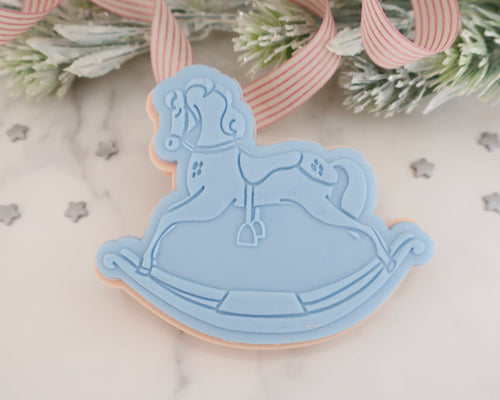 Rocking Horse Cookie Cutter & Embosser - Made in the UK with Love  from House of Toot Sweet - Just £6.50! Shop now at House of Toot Sweet