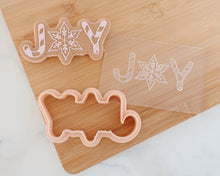 Load image into Gallery viewer, Christmas Gingerbread Joy Cookie Cutter/ Embosser - Made in the UK with Love  from House of Toot Sweet - Just £6.50! Shop now at House of Toot Sweet
