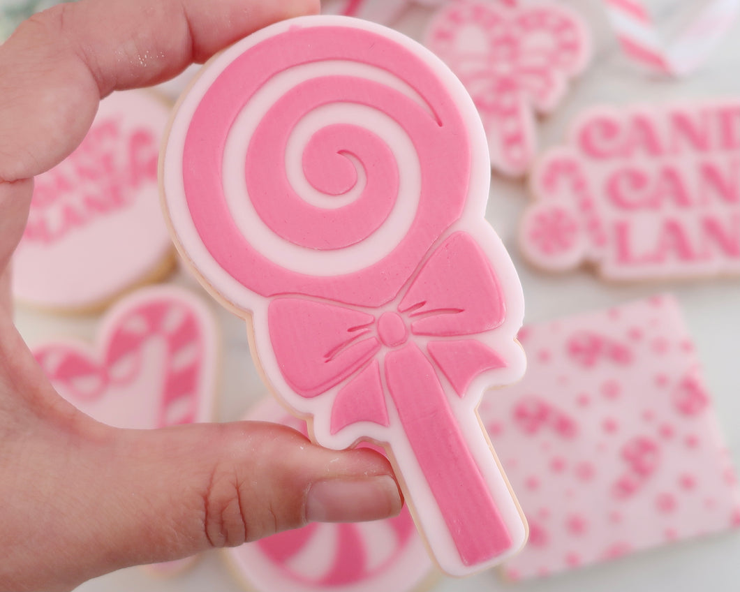 Peppermint Candy Lollipop Cookie Cutter & Embosser