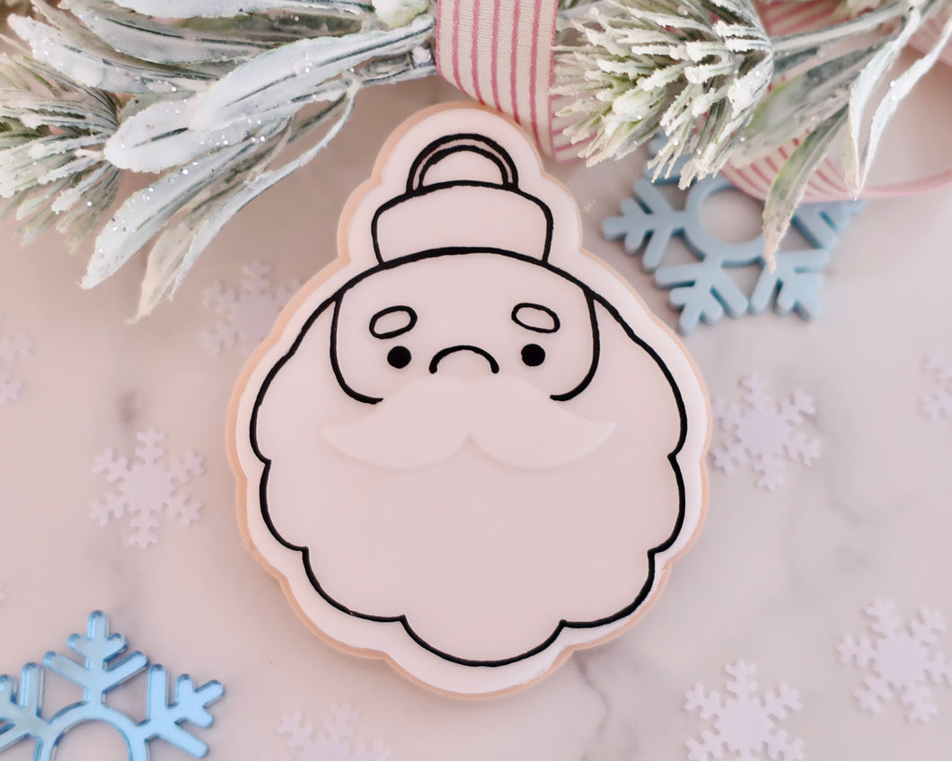 Santa Bauble Christmas Cookie Cutter / Embosser - Made in the UK with Love  from House of Toot Sweet - Just £6! Shop now at House of Toot Sweet