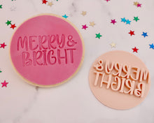 Load image into Gallery viewer, Merry &amp; Bright Fondant Stamp - Made in the UK with Love  from House of Toot Sweet - Just £5! Shop now at House of Toot Sweet
