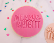 Load image into Gallery viewer, Merry &amp; Bright Fondant Stamp - Made in the UK with Love  from House of Toot Sweet - Just £5! Shop now at House of Toot Sweet
