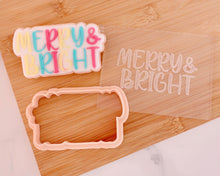 Load image into Gallery viewer, Merry &amp; Bright Cookie Cutter / Embosser - Made in the UK with Love  from House of Toot Sweet - Just £6! Shop now at House of Toot Sweet
