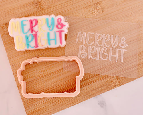 Merry & Bright Cookie Cutter / Embosser - Made in the UK with Love  from House of Toot Sweet - Just £6! Shop now at House of Toot Sweet