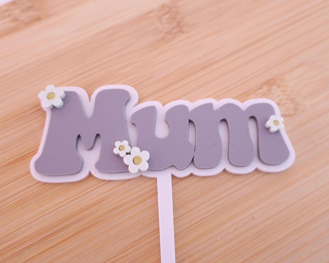 Mum Groovy Cake Topper - Made in the UK with Love  from House of Toot Sweet - Just £5.50! Shop now at House of Toot Sweet