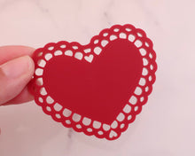 Load image into Gallery viewer, Blank Doily Heart Gift Tag - Made in the UK with Love  from House of Toot Sweet - Just £1! Shop now at House of Toot Sweet
