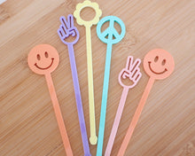 Load image into Gallery viewer, Groovy Pastel Drink Stirrers - Made in the UK with Love  from House of Toot Sweet - Just £4! Shop now at House of Toot Sweet
