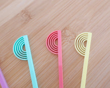 Load image into Gallery viewer, Pastel Rainbows Drink Stirrers - Made in the UK with Love  from House of Toot Sweet - Just £3! Shop now at House of Toot Sweet
