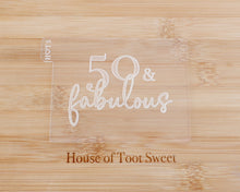 Load image into Gallery viewer, 50 &amp; Fabulous Fondant Embosser &amp; Cookie Cutter - Made in the UK with Love  from House of Toot Sweet - Just £6! Shop now at House of Toot Sweet
