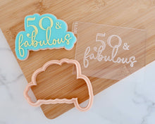 Load image into Gallery viewer, 50 &amp; Fabulous Fondant Embosser &amp; Cookie Cutter - Made in the UK with Love  from House of Toot Sweet - Just £6! Shop now at House of Toot Sweet
