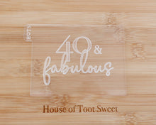 Load image into Gallery viewer, 40 &amp; Fabulous Fondant Embosser &amp; Cookie Cutter - Made in the UK with Love  from House of Toot Sweet - Just £6! Shop now at House of Toot Sweet
