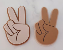 Load image into Gallery viewer, Hand Peace Sign Groovy Hippie Acrylic Cake Charm/ Topper - Made in the UK with Love  from House of Toot Sweet - Just £6! Shop now at House of Toot Sweet
