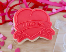 Load image into Gallery viewer, I Love You With Banner Embosser / Cutter - Made in the UK with Love  from House of Toot Sweet - Just £6! Shop now at House of Toot Sweet
