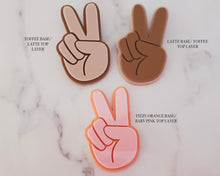 Load image into Gallery viewer, Hand Peace Sign Groovy Hippie Acrylic Cake Charm/ Topper - Made in the UK with Love  from House of Toot Sweet - Just £6! Shop now at House of Toot Sweet
