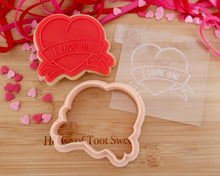 Load image into Gallery viewer, I Love You With Banner Embosser / Cutter - Made in the UK with Love  from House of Toot Sweet - Just £6! Shop now at House of Toot Sweet
