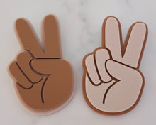 Load image into Gallery viewer, Hand Peace Sign Groovy Hippie Acrylic Cake Charm/ Topper - Made in the UK with Love  from House of Toot Sweet - Just £6! Shop now at House of Toot Sweet
