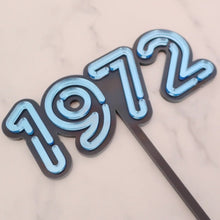 Load image into Gallery viewer, 80s Neon lights Personalised Year/ Name Cake topper - Made in the UK with Love  from House of Toot Sweet - Just £10! Shop now at House of Toot Sweet
