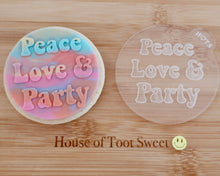 Load image into Gallery viewer, Peace Love &amp; Party Embosser - Made in the UK with Love  from House of Toot Sweet - Just £6! Shop now at House of Toot Sweet
