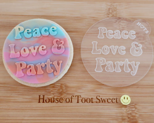 Peace Love & Party Embosser - Made in the UK with Love  from House of Toot Sweet - Just £6! Shop now at House of Toot Sweet