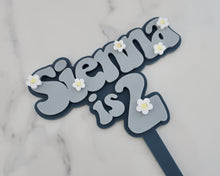 Load image into Gallery viewer, Groovy Retro Hippie Flower Power Personalised Name Cake Topper - Made in the UK with Love  from House of Toot Sweet - Just £13! Shop now at House of Toot Sweet
