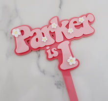 Load image into Gallery viewer, Groovy Retro Hippie Flower Power Personalised Name Cake Topper - Made in the UK with Love  from House of Toot Sweet - Just £13! Shop now at House of Toot Sweet
