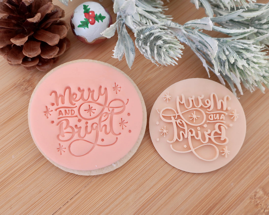 Merry and Bright Stamp - Made in the UK with Love  from House of Toot Sweet - Just £5! Shop now at House of Toot Sweet