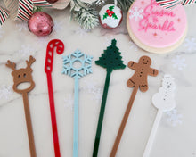 Load image into Gallery viewer, Christmas Decorations Drink Stirrer Set - Made in the UK with Love  from House of Toot Sweet - Just £7! Shop now at House of Toot Sweet
