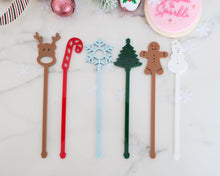 Load image into Gallery viewer, Christmas Decorations Drink Stirrer Set - Made in the UK with Love  from House of Toot Sweet - Just £7! Shop now at House of Toot Sweet
