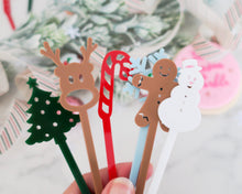 Load image into Gallery viewer, Christmas Decorations Drink Stirrer Set - Made in the UK with Love  from House of Toot Sweet - Just £7! Shop now at House of Toot Sweet
