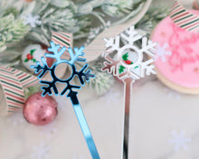 Load image into Gallery viewer, Mirror Snowflake Drink Stirrer Set - Made in the UK with Love  from House of Toot Sweet - Just £5.50! Shop now at House of Toot Sweet
