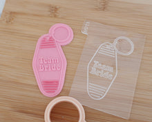 Load image into Gallery viewer, Team Bride - Retro Motel Key Ring Embosser / Cutter - Made in the UK with Love  from House of Toot Sweet - Just £6.50! Shop now at House of Toot Sweet
