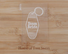 Load image into Gallery viewer, Team Bride - Retro Motel Key Ring Embosser / Cutter - Made in the UK with Love  from House of Toot Sweet - Just £6.50! Shop now at House of Toot Sweet
