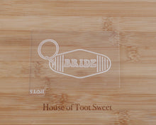 Load image into Gallery viewer, Bride - Retro Motel Key Ring Embosser / Cutter - Made in the UK with Love  from House of Toot Sweet - Just £6.50! Shop now at House of Toot Sweet
