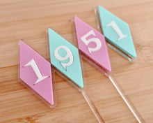 Load image into Gallery viewer, American Retro Diner style Personalised Number/ year Cake Topper - Made in the UK with Love  from House of Toot Sweet - Just £12! Shop now at House of Toot Sweet
