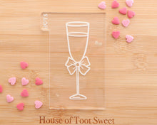 Load image into Gallery viewer, Champagne Glass with Bow Embosser / Cutter - Made in the UK with Love  from House of Toot Sweet - Just £5.50! Shop now at House of Toot Sweet
