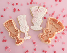 Load image into Gallery viewer, Champagne Glasses with Bow Stamp / Cutter - Made in the UK with Love  from House of Toot Sweet - Just £5.50! Shop now at House of Toot Sweet
