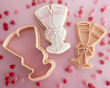 Load image into Gallery viewer, Champagne Glasses with Bow Stamp / Cutter - Made in the UK with Love  from House of Toot Sweet - Just £5.50! Shop now at House of Toot Sweet
