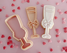 Load image into Gallery viewer, Champagne Glass with Bow Stamp / Cutter - Made in the UK with Love  from House of Toot Sweet - Just £5! Shop now at House of Toot Sweet
