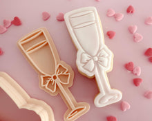 Load image into Gallery viewer, Champagne Glass with Bow Stamp / Cutter - Made in the UK with Love  from House of Toot Sweet - Just £5! Shop now at House of Toot Sweet
