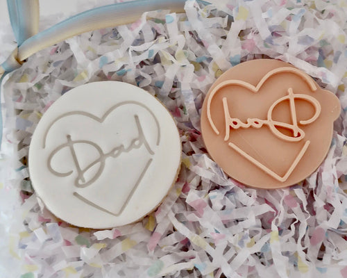 Dad Heart Stamp - Made in the UK with Love  from House of Toot Sweet - Just £5! Shop now at House of Toot Sweet