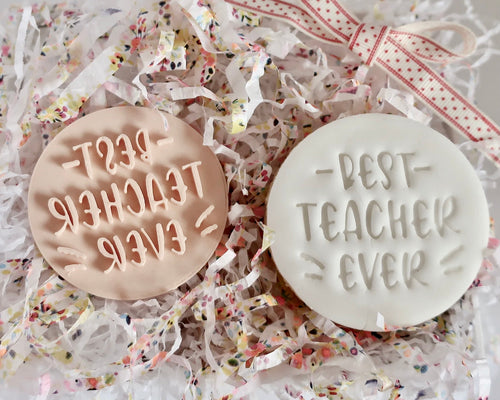 Best Teacher Ever Stamp - Made in the UK with Love  from House of Toot Sweet - Just £5! Shop now at House of Toot Sweet