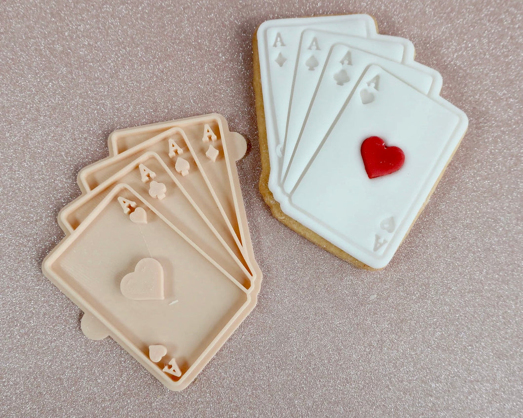 Playing cards Stamp / Cutter - Made in the UK with Love  from House of Toot Sweet - Just £5! Shop now at House of Toot Sweet