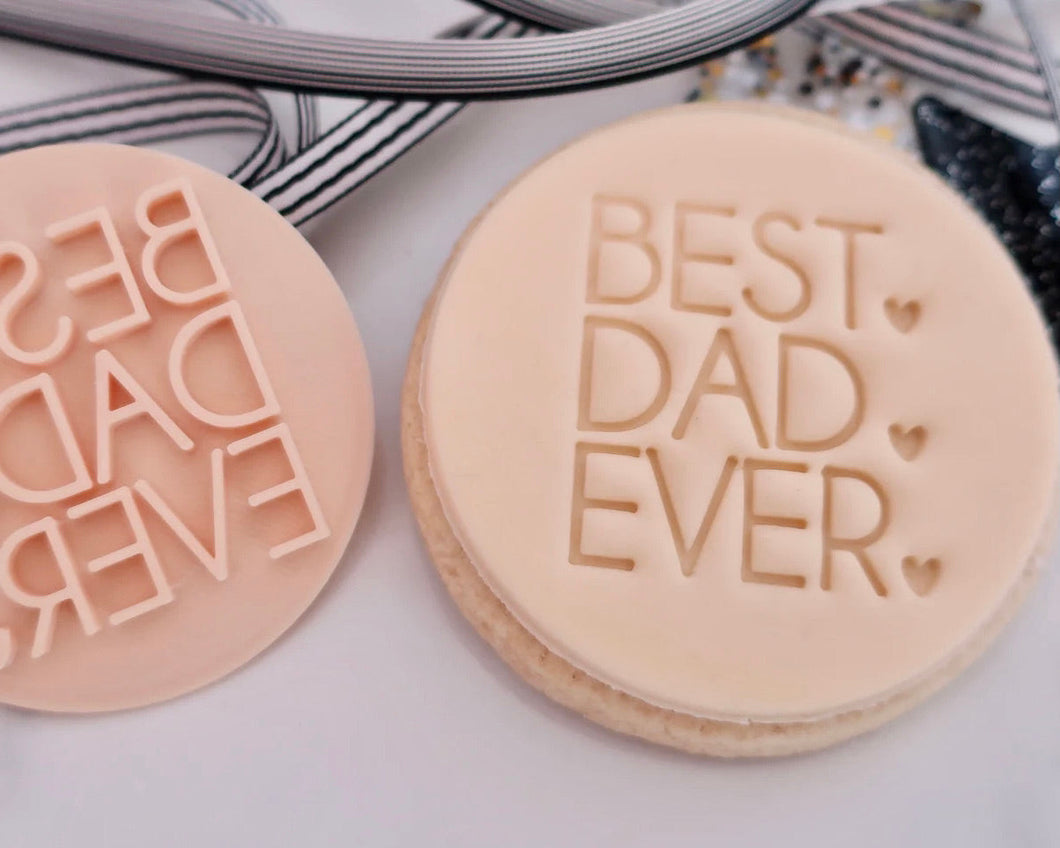 Best Dad Ever w/hearts Stamp - Made in the UK with Love  from House of Toot Sweet - Just £5! Shop now at House of Toot Sweet